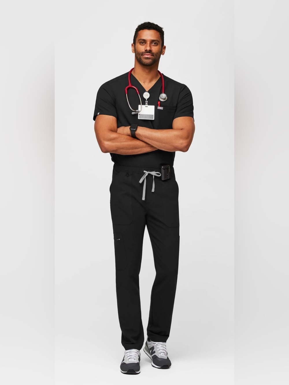 Men's Black Knit Pull-On Pants
